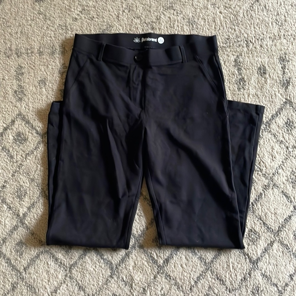 Betabrand Straight Leg Dress Pant Yoga Pants Black Large Petite